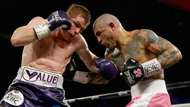 Saul Alvarez and Miguel Cotto