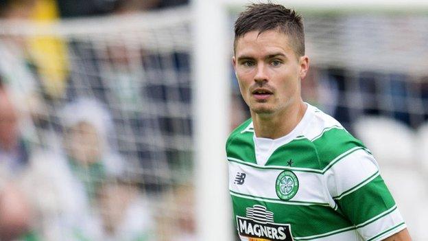 Mikael Lustig in action for Celtic