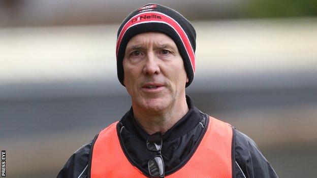 Derry football manager Damian Barton