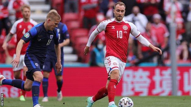 Christian Eriksen on the ball