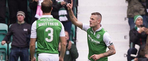 Anthony Stokes celebrates