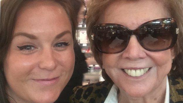 Amy Kelly and Cilla Black