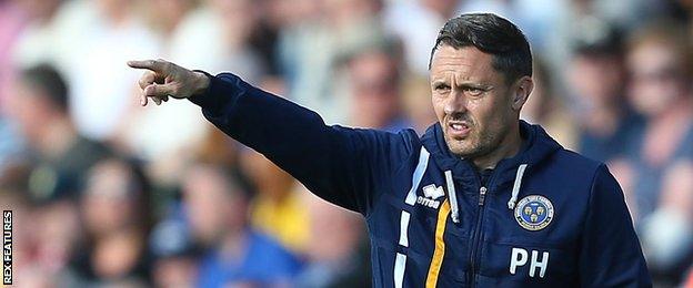 Shrewsbury Town manager Paul Hurst