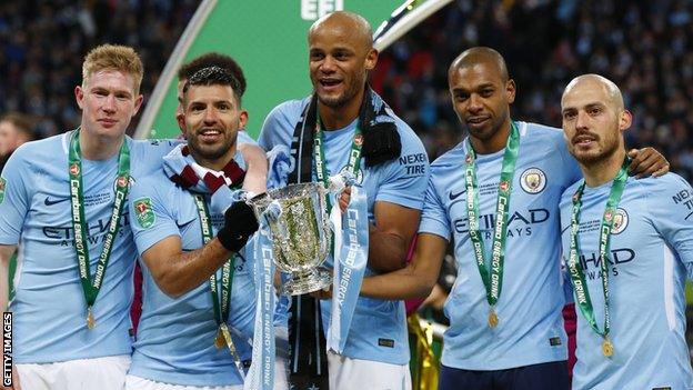 Manchester City beat Arsenal 3-0 to win the 2017-18 EFL Cup