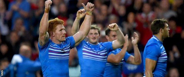 Roddy Grant in the colours of Scotland Sevens