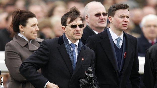 Aidan O'Brien with son Joseph