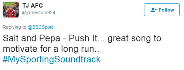 Twitter suggestions from BBC Sport users