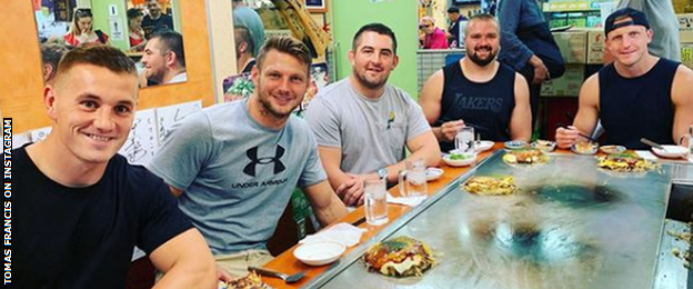 Tomas Francis' Instagram shot of Hiroshima restaurant