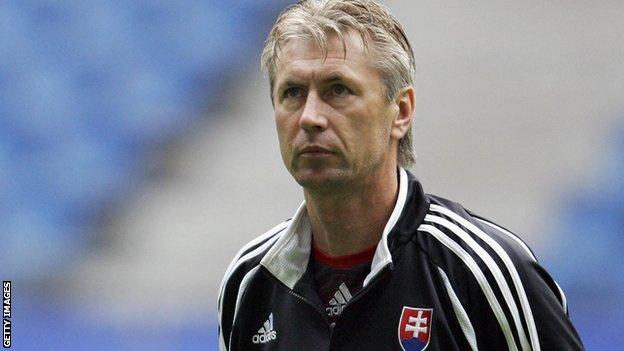 Jan Kocian during his time as Slovakia manager