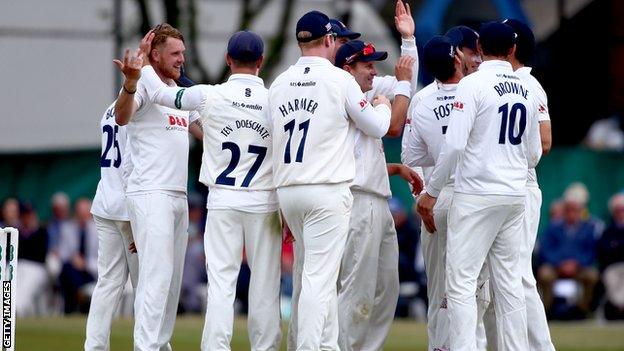 Essex celebrate wicket