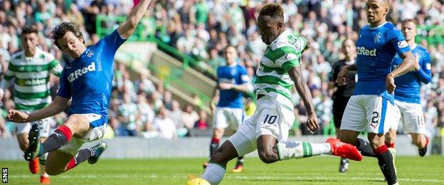 Celtic's Moussa Dembele scores his third goal