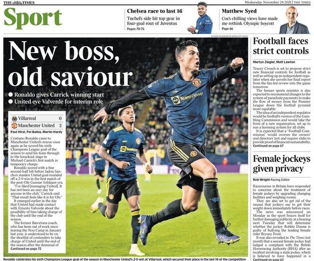 The Times back page
