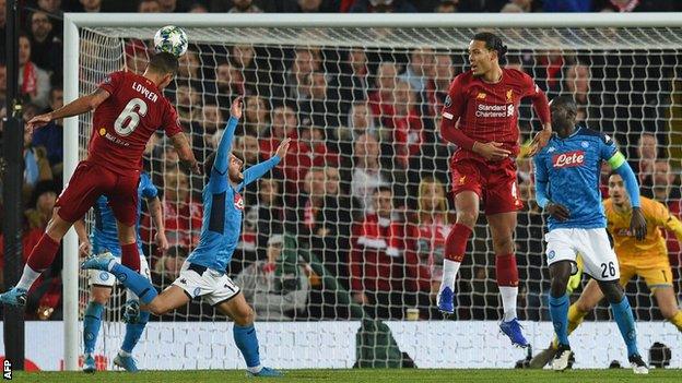 Dejan Lovren scores against Napoli