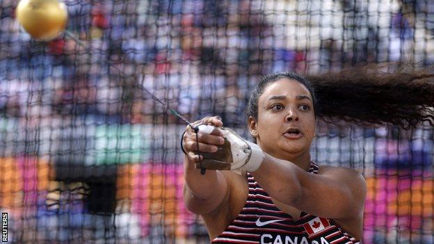 Canada's Jillian Weir took bronze in the women's hammer throw in Birmingham