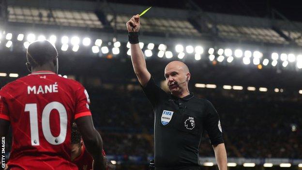 Referee Anthony Taylor opted to brandish only a yellow card to Sadio Mane for his first-minute challenge on Cesar Azpilicueta