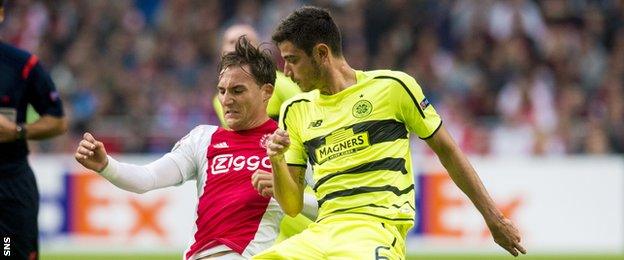 Nir Bitton in action for Celtic against Ajax