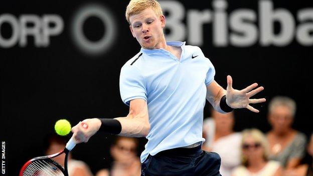 Kyle Edmund in Brisbane International action