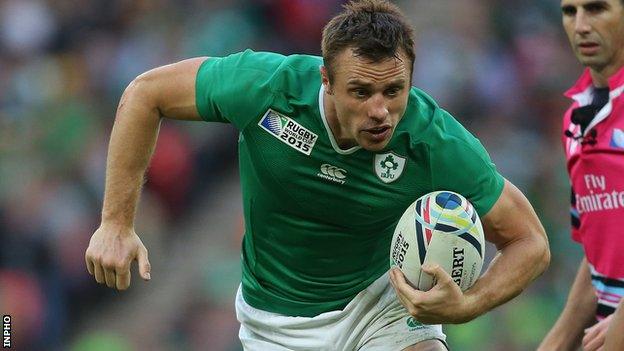 Tommy Bowe's season looks to be over after being ruled out for at least six months with a knee injury