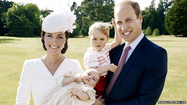 The Duke and Duchess of Cambridge with Prince George and Princess Charlotte