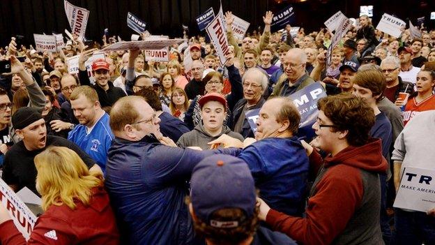 Trump rally scuffle