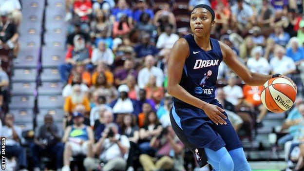 Renee Montgomery in action for Atlanta Dream