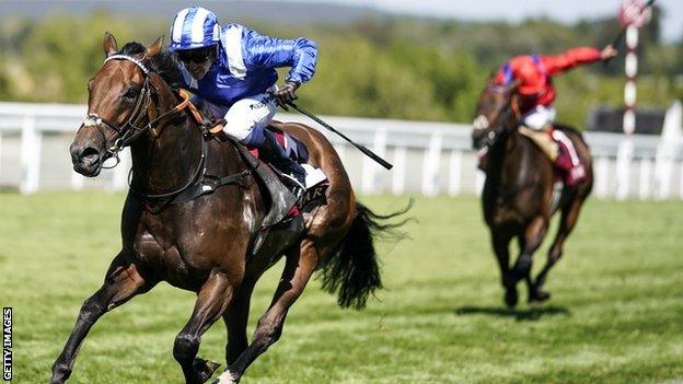 Battaash wins the 2018 King George Stakes at Goodwood