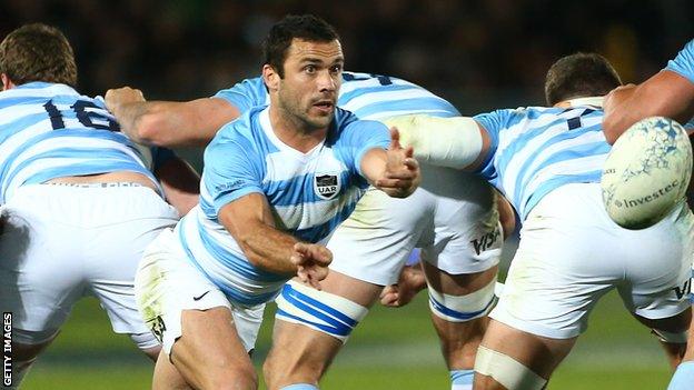 Martin Landajo in action for Argentina