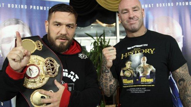 Ruslan Chagaev and Lucas Browne