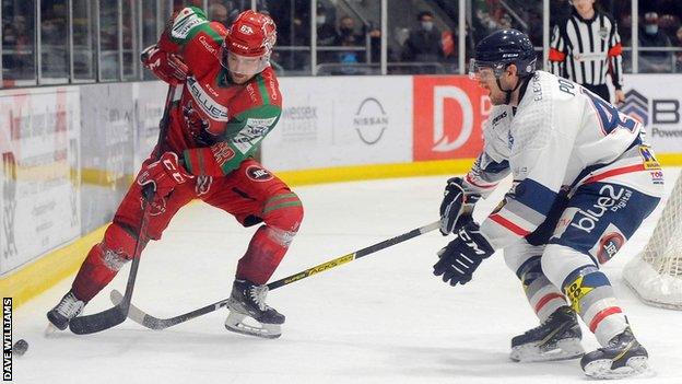 Trevor Cox scored for Cardiff Devils against Dundee Stars on Sunday