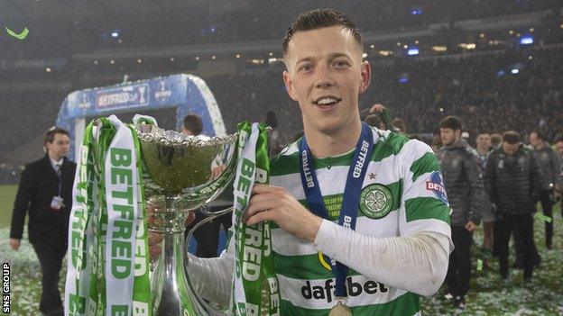 Celtic captain Callum McGregor has lifted the League Cup four times before