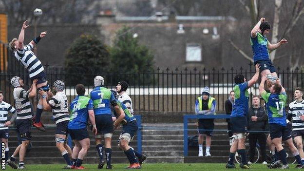 All rugby in Scotland will stop from Sunday because of the coronavirus