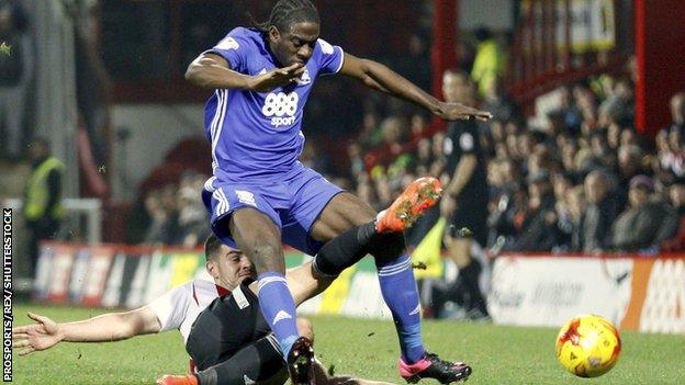 Birmingham City striker Clayton Donaldson