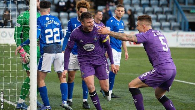 Kilmarnock captain Chris Stokes opened the scoring at Palmerston Park