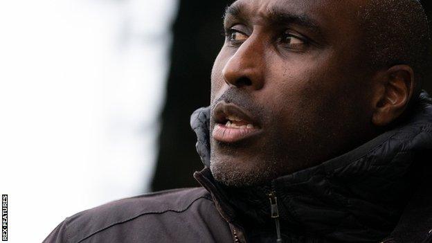 Southend manager Sol Campbell