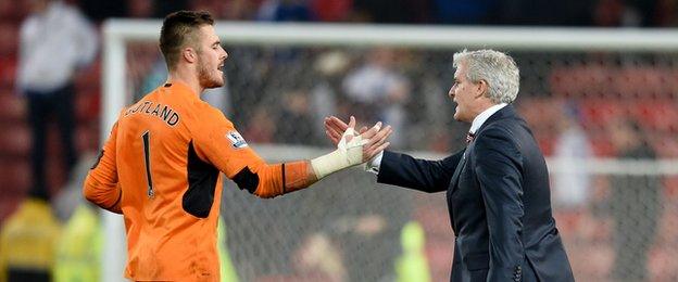 Jack Butland (left) and Mark Hughes (right)