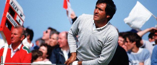 Seve Ballesteros on the way to winning the Irish Open at Portmarnock in 1986