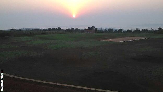 Rwanda's cricket stadium under construction