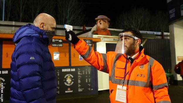 Luton Town fans at Kenilworth Road