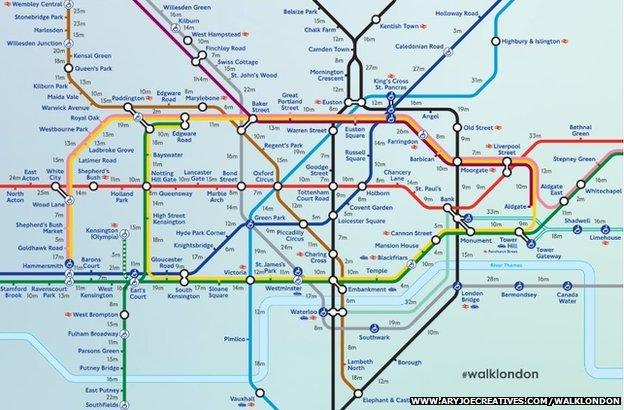 Walking Tube map