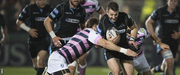 Tommy Seymour in action for Glasgow Warriors