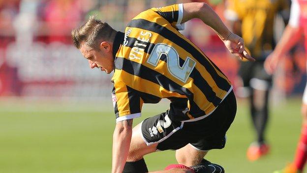 Port Vale defender Adam Yates