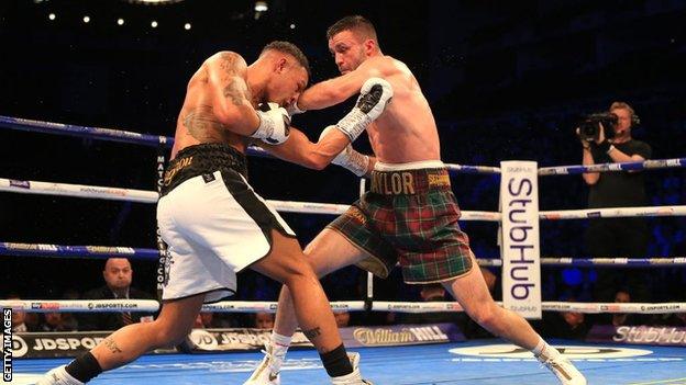 Taylor was due to make his first title defence at the Hydro in Glasgow on 2 May