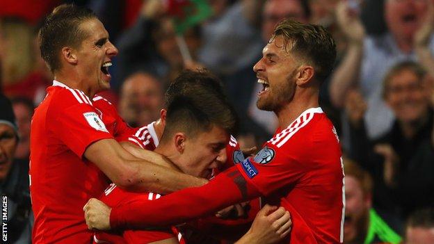 Wales celebrate