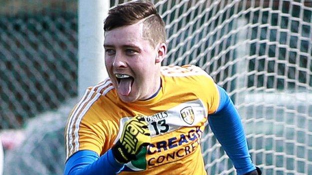 CJ McGourty put Antrim in front late in the game but the Saffrons now face life in Division Four