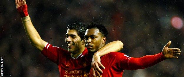 Luis Suarez and Daniel Sturridge