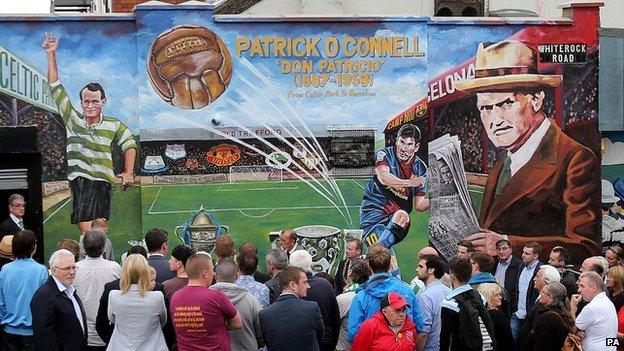 The mural to Patrick O'Connell was unveiled in west Belfast on Friday