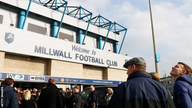 Fans outside The Den