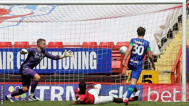 Kieran Dowell scores for Wigan Athletic against Charlton Athletic