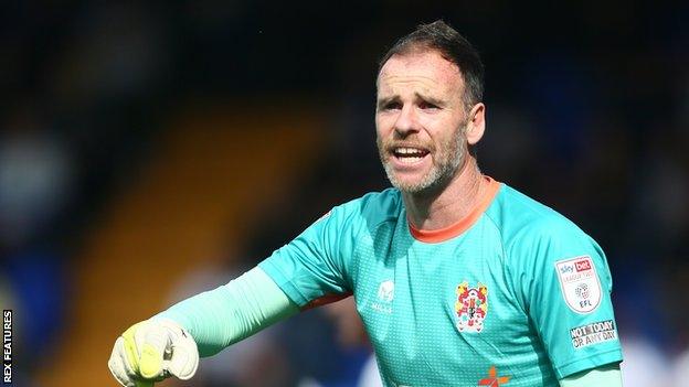 Tranmere goalkeeper Joe Murphy