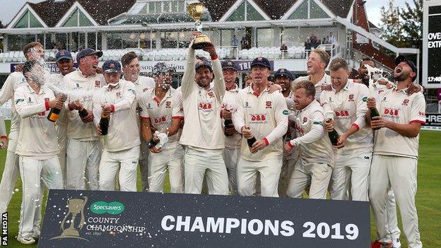 Essex lift the County Championship trophy